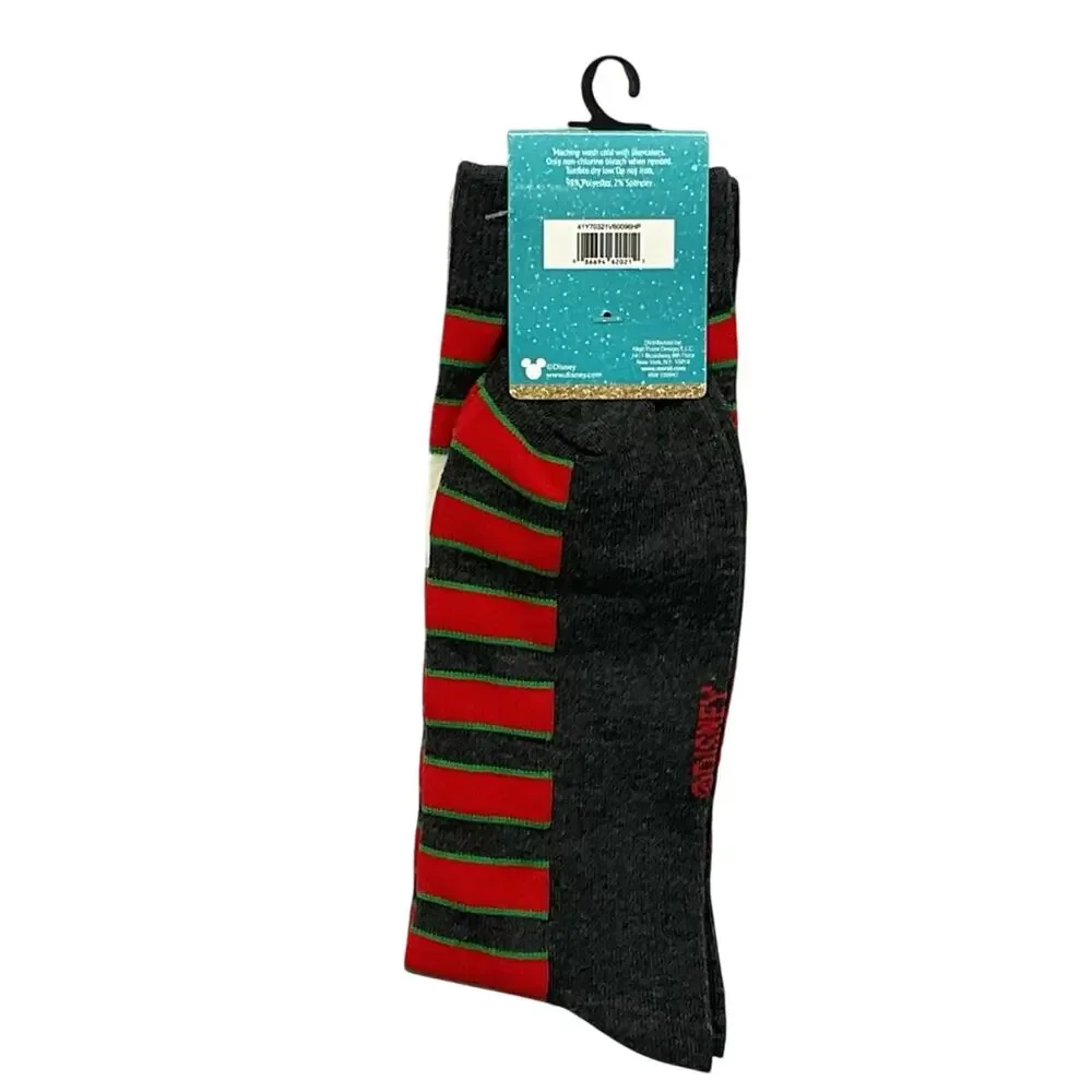 Disney Star Wars Christmas Crew Socks Mens Size 6.5 -12 Mandalorian Mickey Mouse